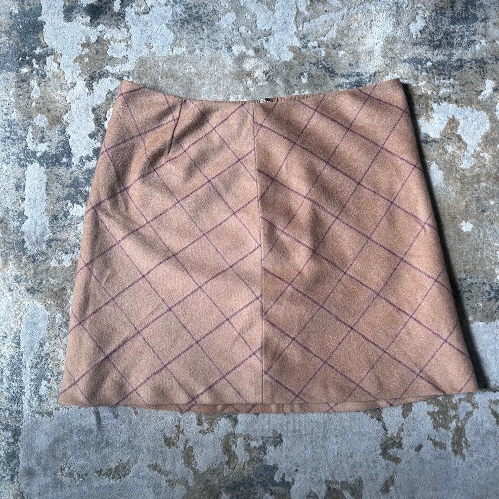 J. Crew Factory Camel & Red Skirt Size 6